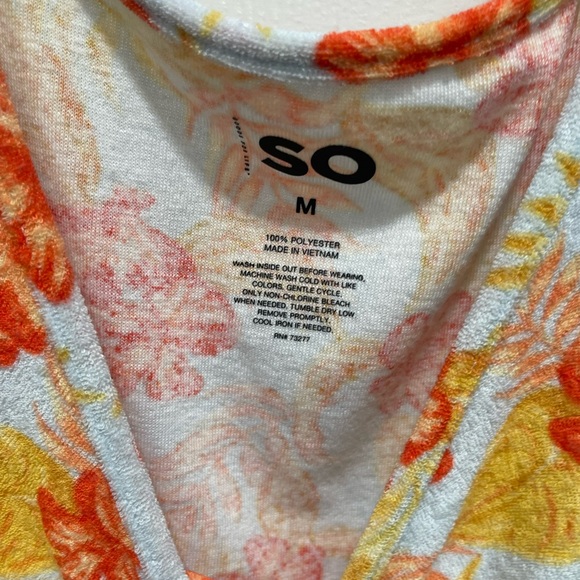 SO Floral Swim Coverup - Orange and Yellow - Picture 6 of 7